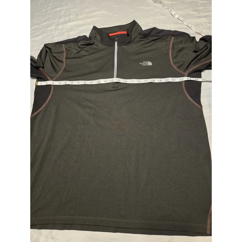 The North Face Flash Dry XD 1/4 Zip‎ Pullover Mens XL Gray Long Sleeve Active